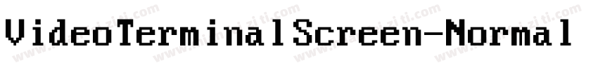 VideoTerminalScreen-Normal Bold Reg字体转换